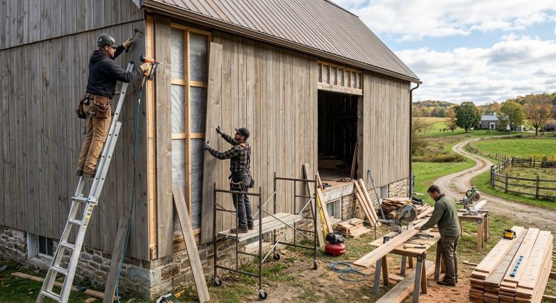 Barn Wood Siding Installation in Sumner County, TN