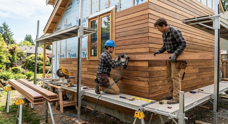 Hardwood Cladding Installation in Sumner County, TN