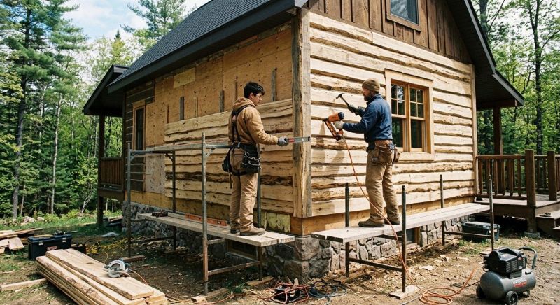 Log Siding Installation in Madison, TN