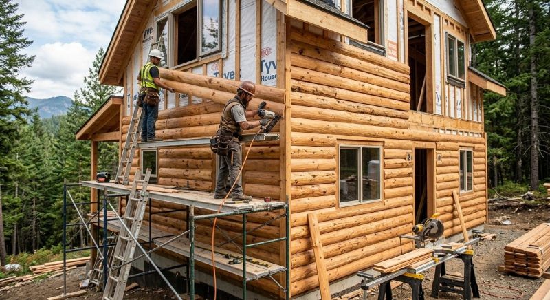 Log Siding Installation in Madison, TN