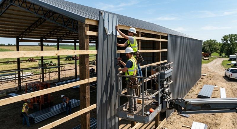 Pole Barn Siding Installation in Sumner County, TN